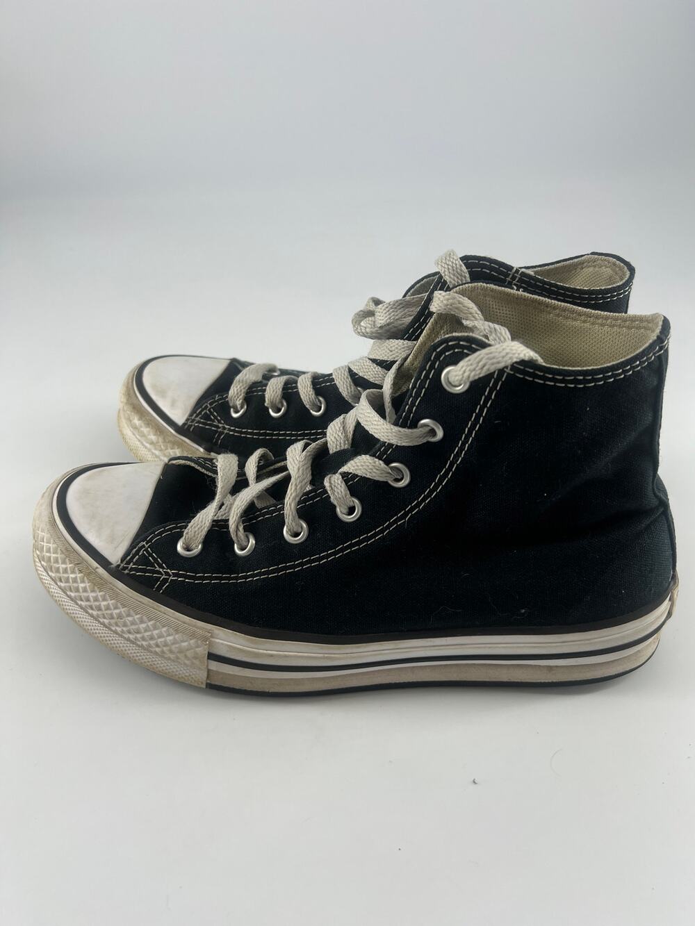 Converse All Star Chucks Kids Youth 5.6 Black White Skater Punk School Sneaker